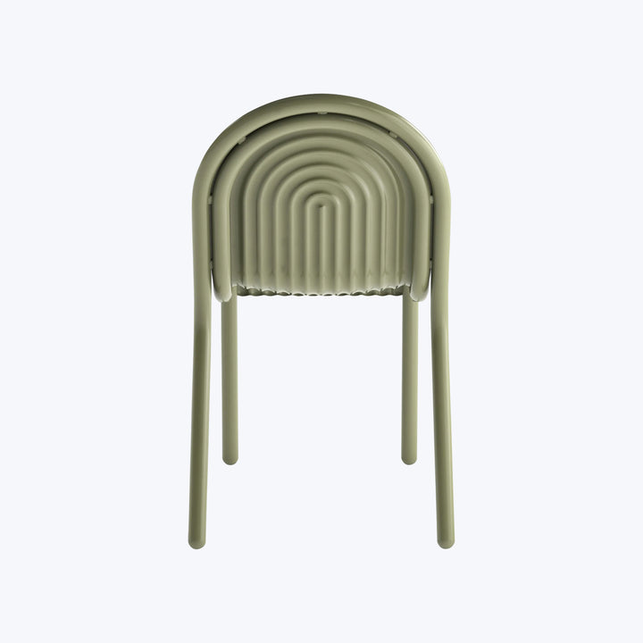Groove Outdoor Dining Side Chair Moss