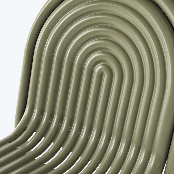 Groove Outdoor Dining Side Chair Moss