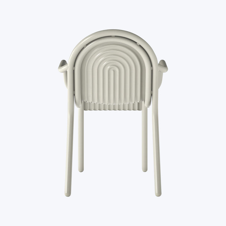 Groove Outdoor Dining Arm Chair Putty