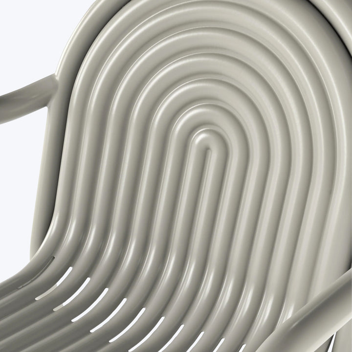 Groove Outdoor Dining Arm Chair Putty