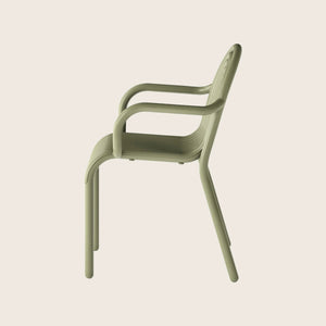 Groove Outdoor Dining Arm Chair Moss - hover