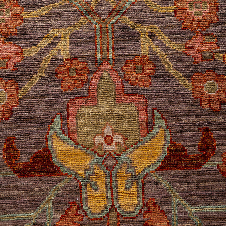 Brown Soluna Traditional Wool Rug - 8'1" x 9'10"