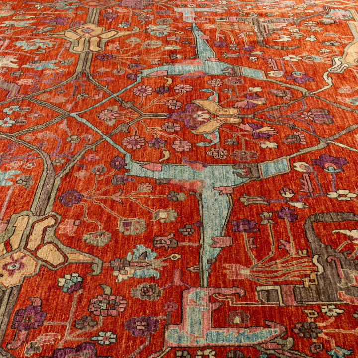 Red Soluna Traditional Wool Rug - 8'1" x 10'2"