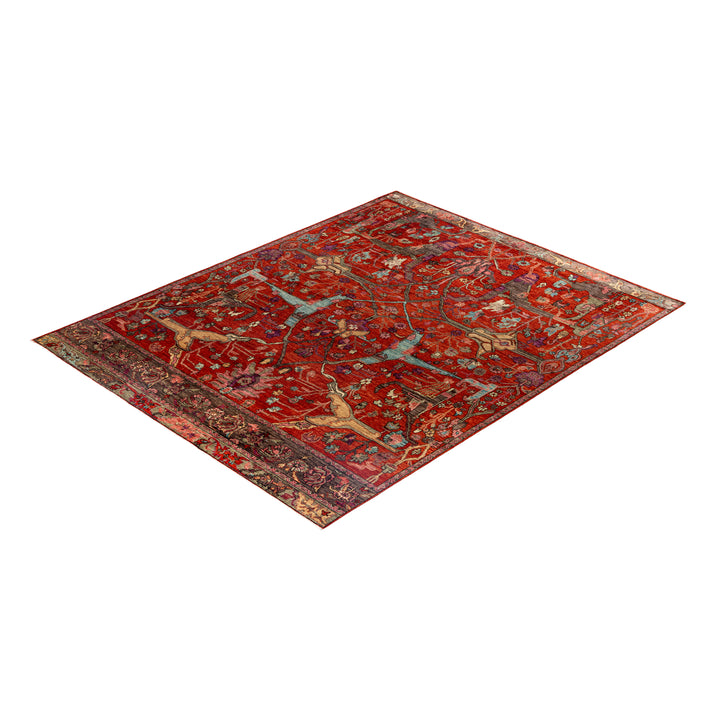 Red Soluna Traditional Wool Rug - 8'1" x 10'2"