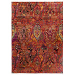 Red Soluna Traditional Wool Rug - 5'8" x 8'
