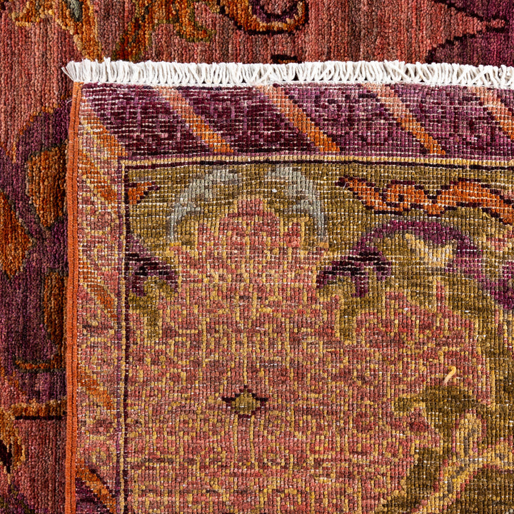 Pink Soluna Traditional Wool Rug - 6'1" x 9'1"
