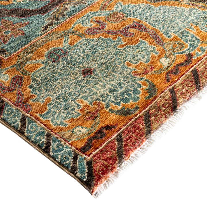 Blue Soluna Traditional Wool Rug - 6'2" x 9'6"