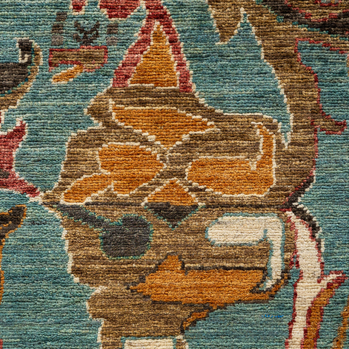 Blue Soluna Traditional Wool Rug - 6'2" x 9'6"