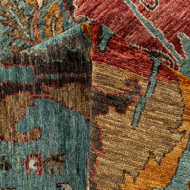 Blue Soluna Traditional Wool Rug - 6'2" x 9'6"