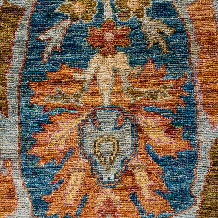 Yellow Soluna Traditional Wool Rug - 5'10" x 8'10"