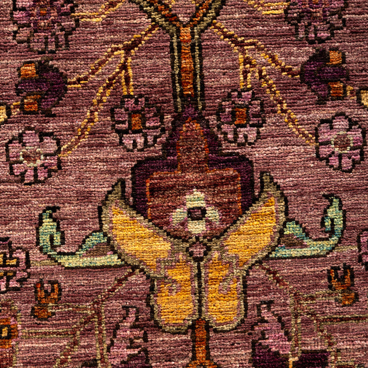 Purple Soluna Traditional Wool Rug - 6' x 8'10"