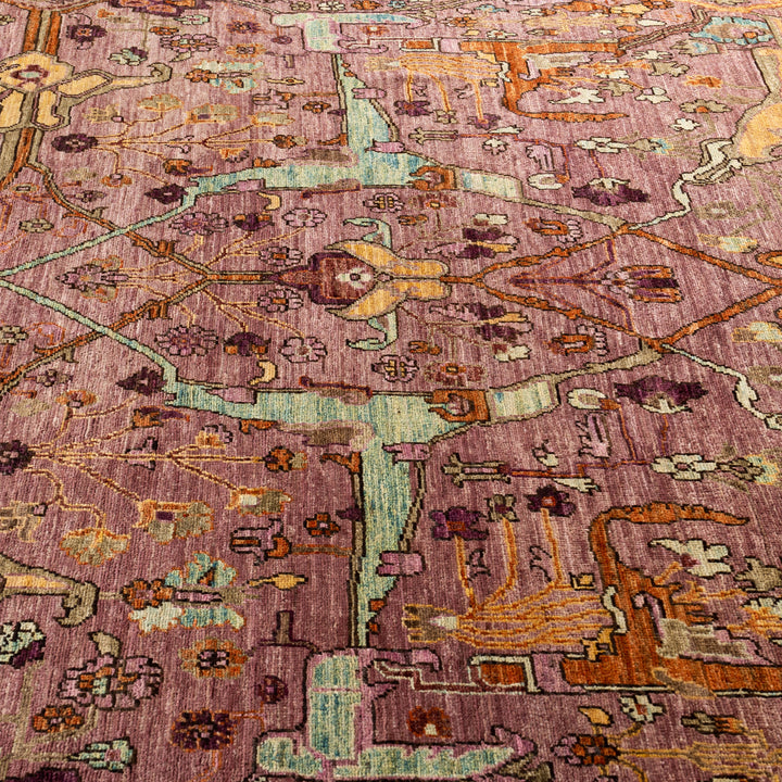 Purple Soluna Traditional Wool Rug - 6' x 8'10"