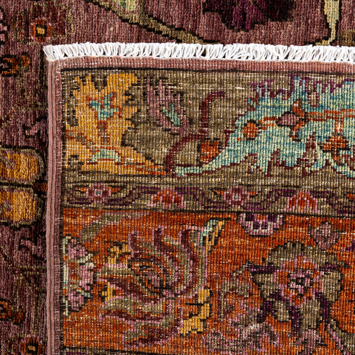 Purple Soluna Traditional Wool Rug - 6' x 8'10"