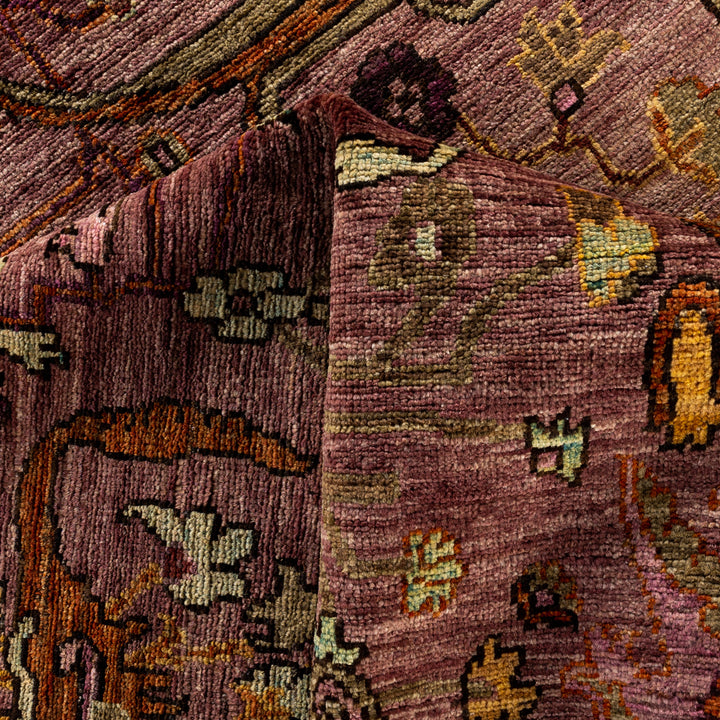 Purple Soluna Traditional Wool Rug - 6' x 8'10"