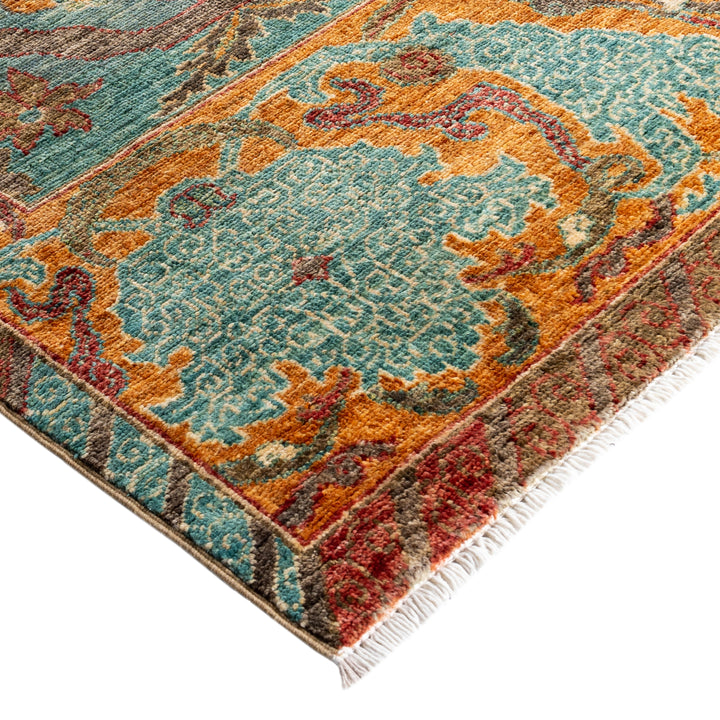 Grey Soluna Traditional Wool Rug - 6' x 9'2"
