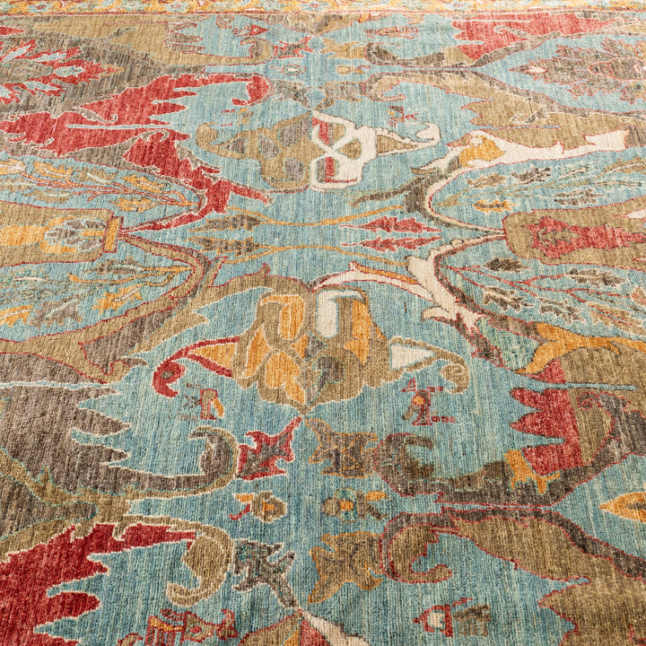 Grey Soluna Traditional Wool Rug - 6' x 9'2"