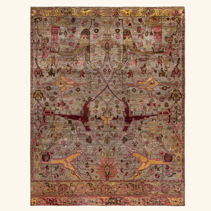Green Soluna Traditional Wool Rug - 9'2" x 11'10"