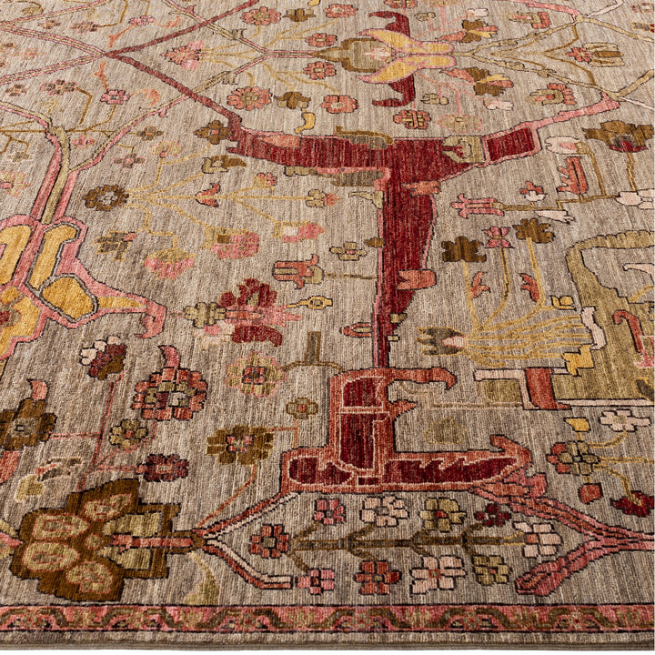 Green Soluna Traditional Wool Rug - 9'2" x 11'10"