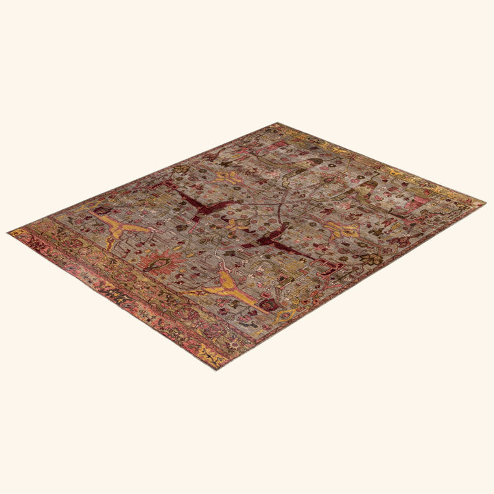 Green Soluna Traditional Wool Rug - 9'2" x 11'10"