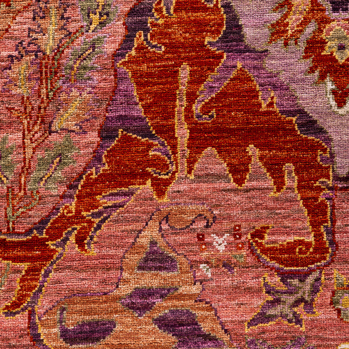 Pink Soluna Traditional Wool Rug - 8'2" x 10'1"