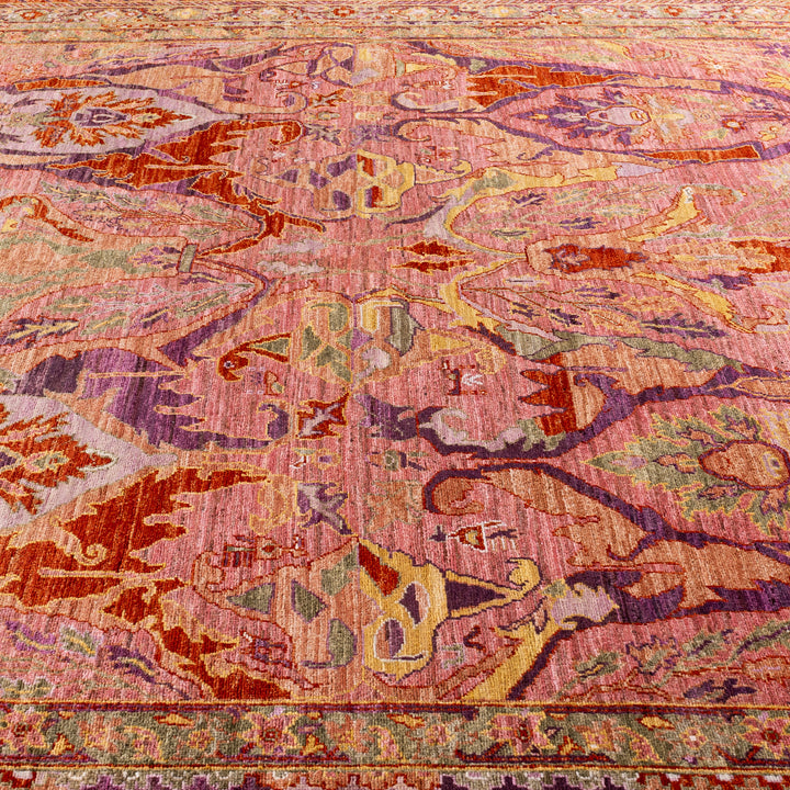 Pink Soluna Traditional Wool Rug - 8'2" x 10'1"