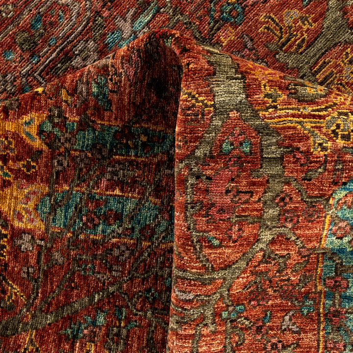 Red Soluna Traditional Wool Rug - 8'2" x 10'