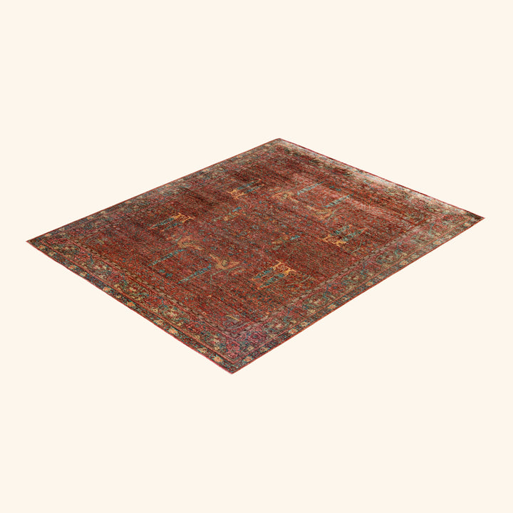 Red Soluna Traditional Wool Rug - 8'2" x 10'