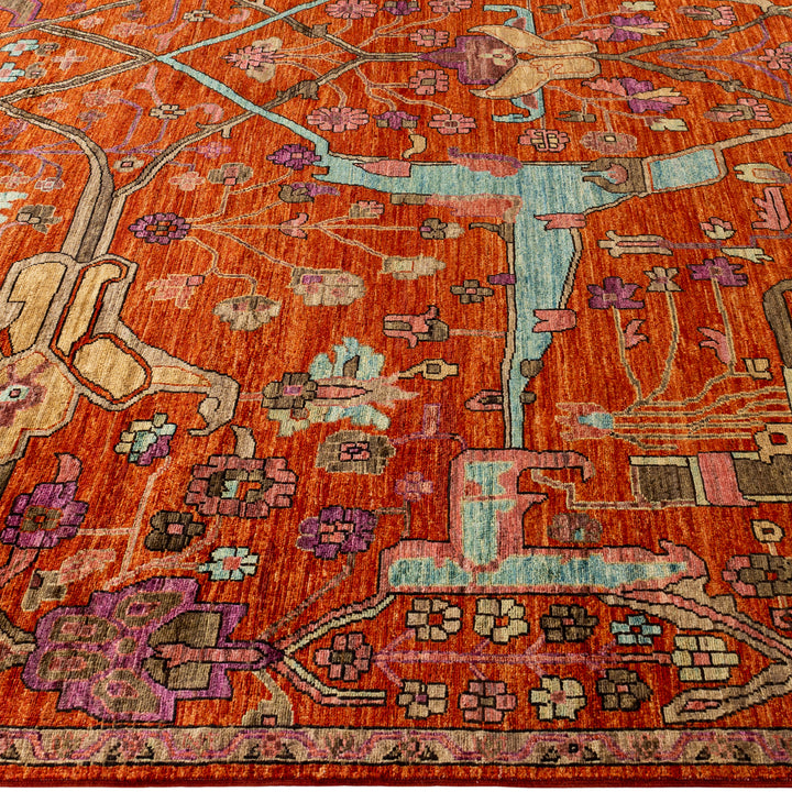 Red Soluna Traditional Wool Rug - 8'9" x 12'4"