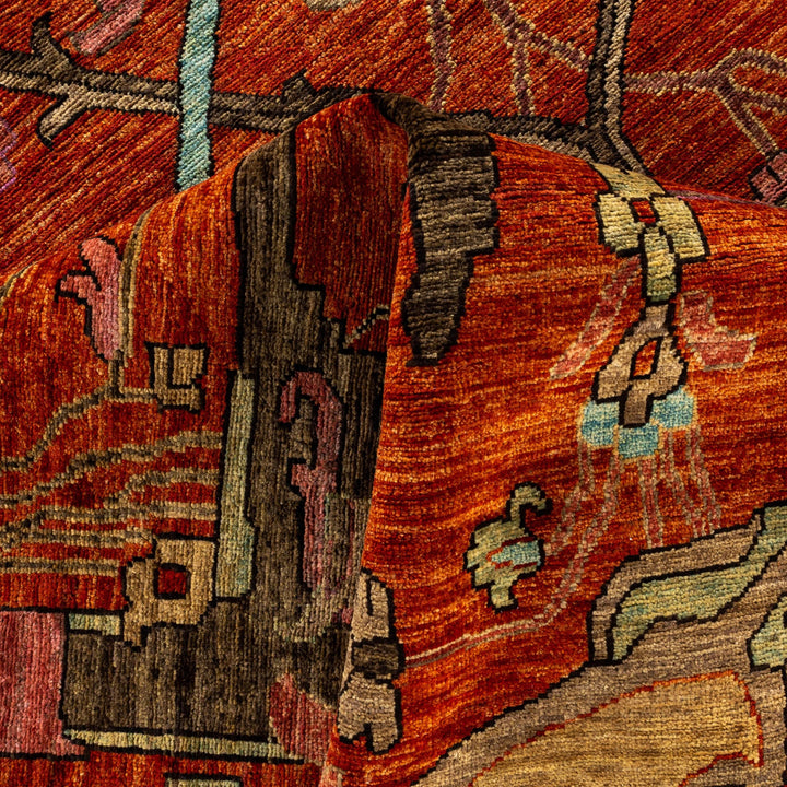 Red Soluna Traditional Wool Rug - 8'9" x 12'4"