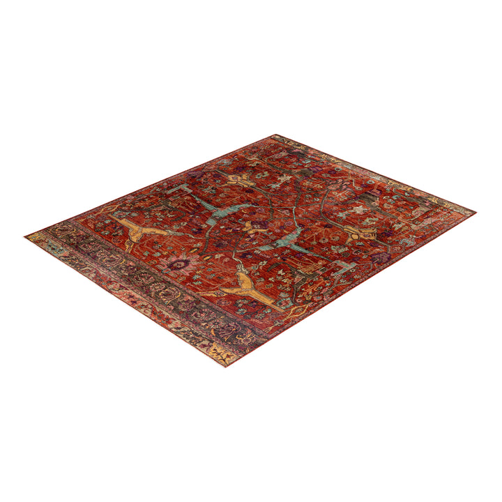 Red Soluna Traditional Wool Rug - 8' x 10'3"