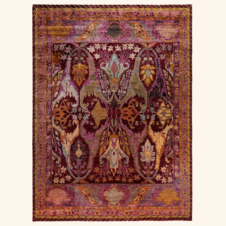 Red Soluna Traditional Wool Rug - 8'11" x 12'