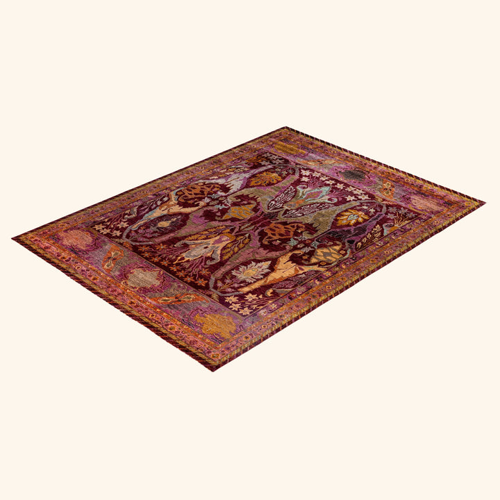 Red Soluna Traditional Wool Rug - 8'11" x 12'
