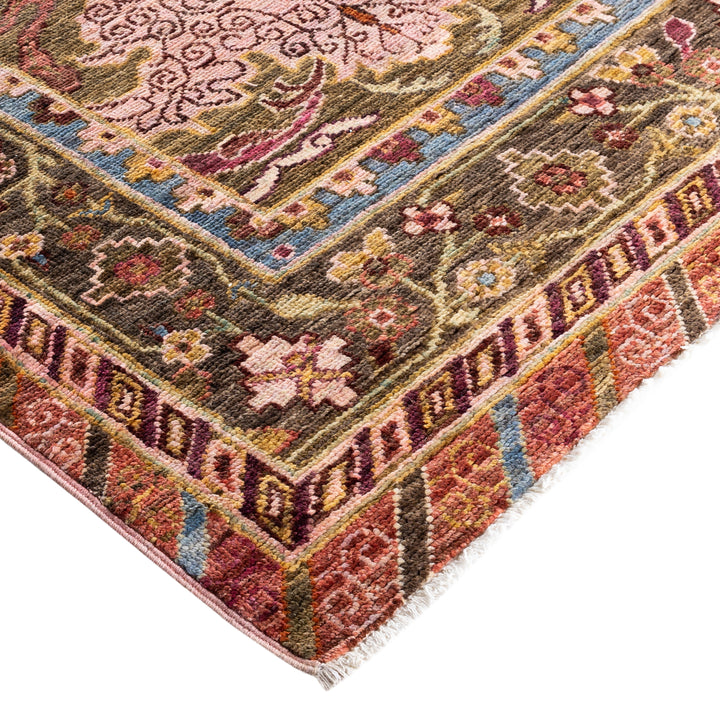 Pink Soluna Traditional Wool Rug - 9' x 11'11"