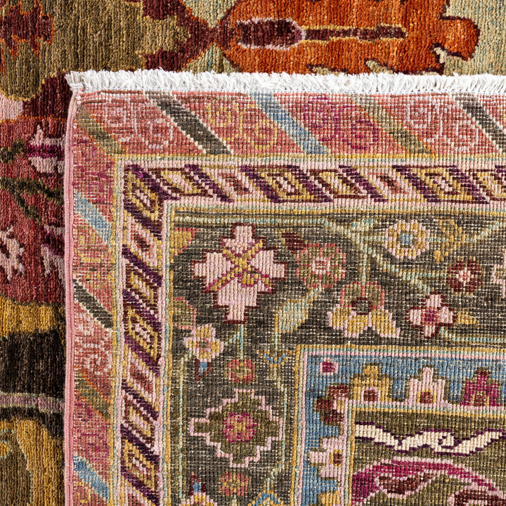 Pink Soluna Traditional Wool Rug - 9' x 11'11"