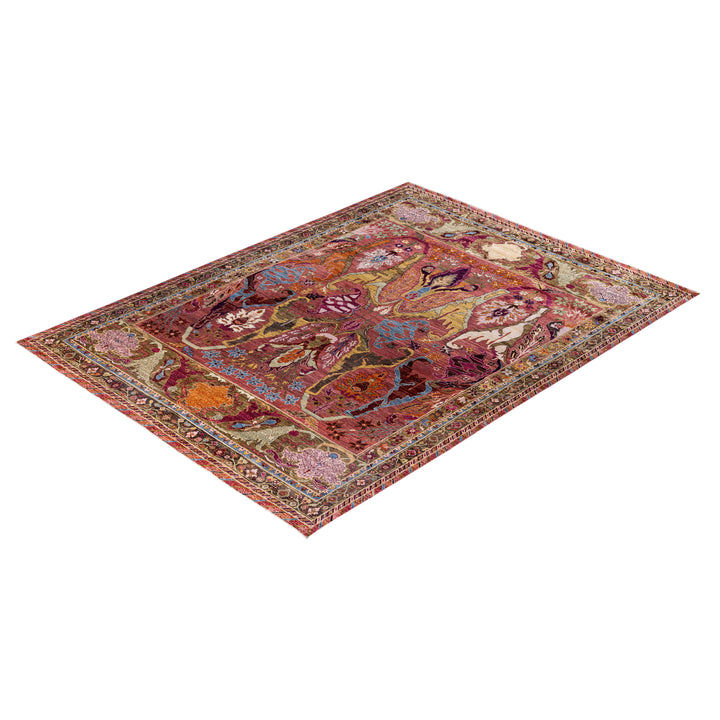 Pink Soluna Traditional Wool Rug - 9' x 11'11"