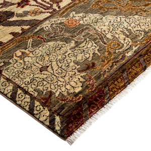 Ivory Soluna Traditional Wool Rug - 6' x 9'7" - hover