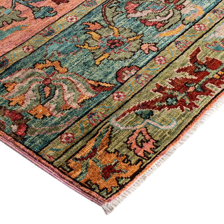 Pink Soluna Traditional Wool Rug - 8' x 9'10"