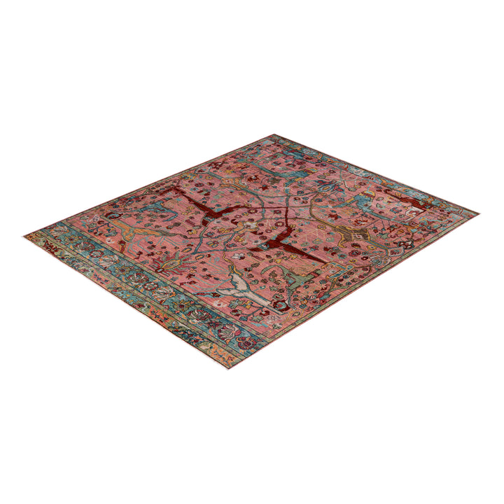 Pink Soluna Traditional Wool Rug - 8' x 9'10"