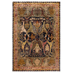 Black Soluna Traditional Wool Rug - 6' x 8'10"