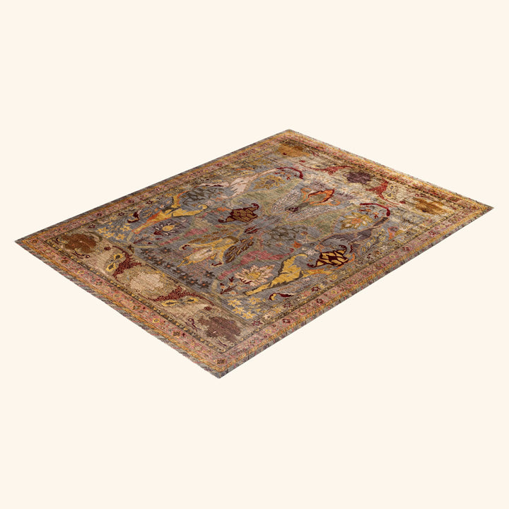 Grey Soluna Traditional Wool Rug - 9' x 12'