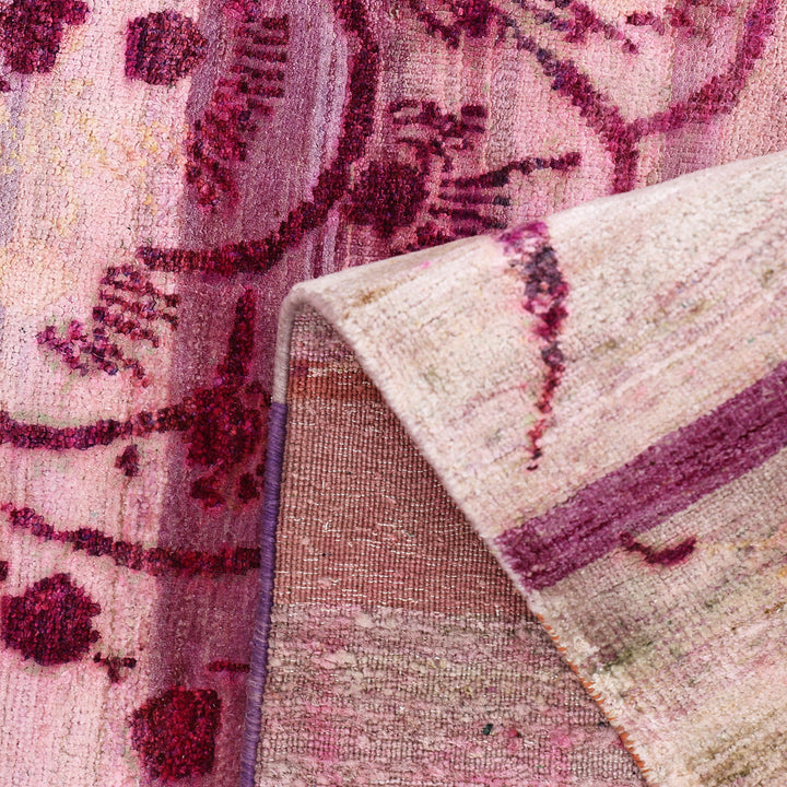 Pink Alchemy Contemporary Silk Rug - 9'9" x 10'4"