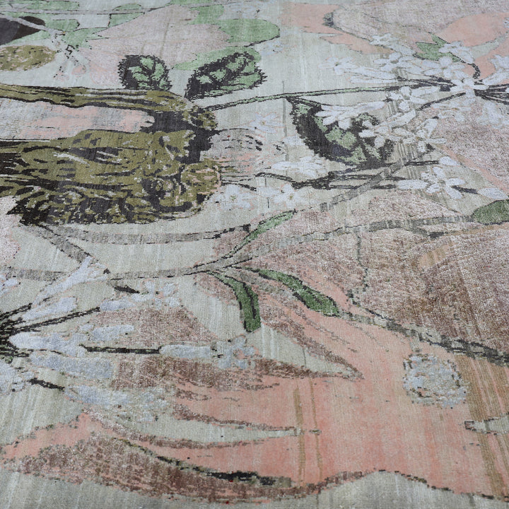 Multicolored Alchemy Contemporary Silk Wool Blend Rug - 8' x 9'11"