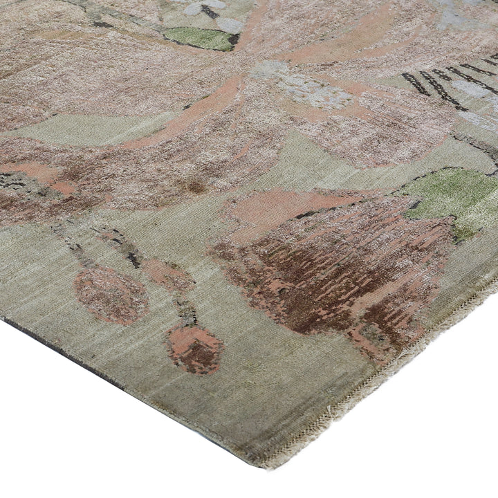 Multicolored Alchemy Contemporary Silk Wool Blend Rug - 8' x 9'11"