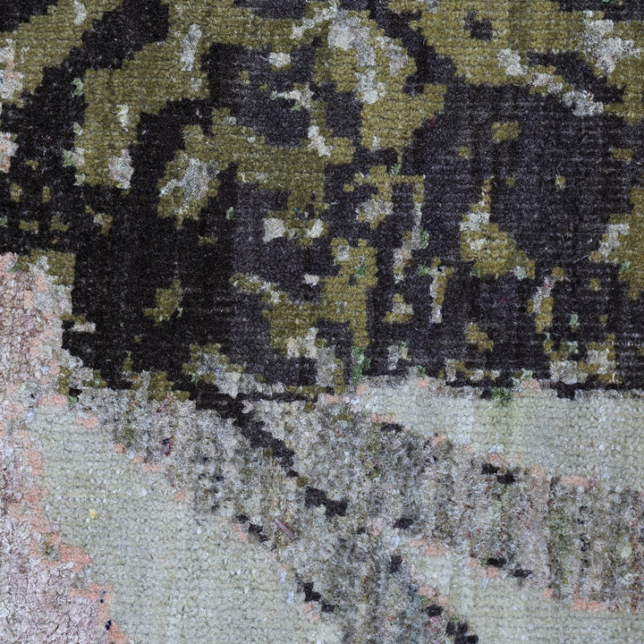 Multicolored Alchemy Contemporary Silk Wool Blend Rug - 8' x 9'11"