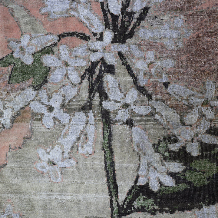 Multicolored Alchemy Contemporary Silk Wool Blend Rug - 8' x 9'11"