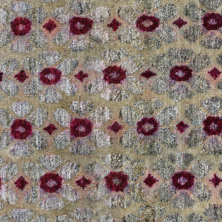 Pink Alchemy Contemporary Silk Wool Blend Rug - 7'7" x 10'4"