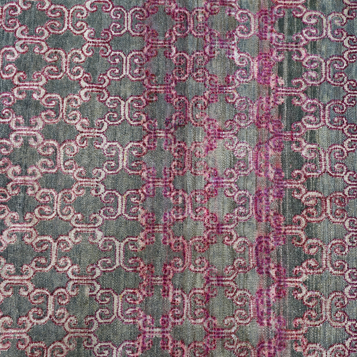 Pink Alchemy Contemporary Silk Wool Blend Rug - 5'2" x 7'1"