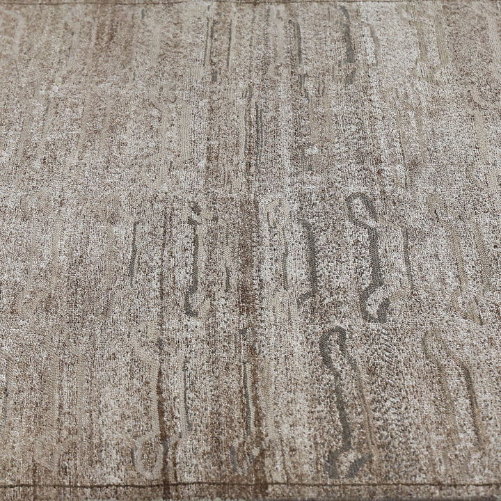 Brown Alchemy Contemporary Silk Wool Blend Rug - 3'11" x 5'11"