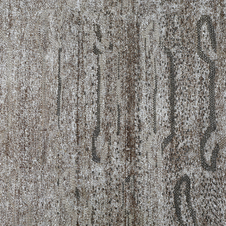 Brown Alchemy Contemporary Silk Wool Blend Rug - 3'11" x 5'11"