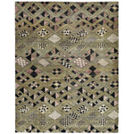 Brown Alchemy Traditional Silk Wool Blend Rug - 8'1" x 10'5"